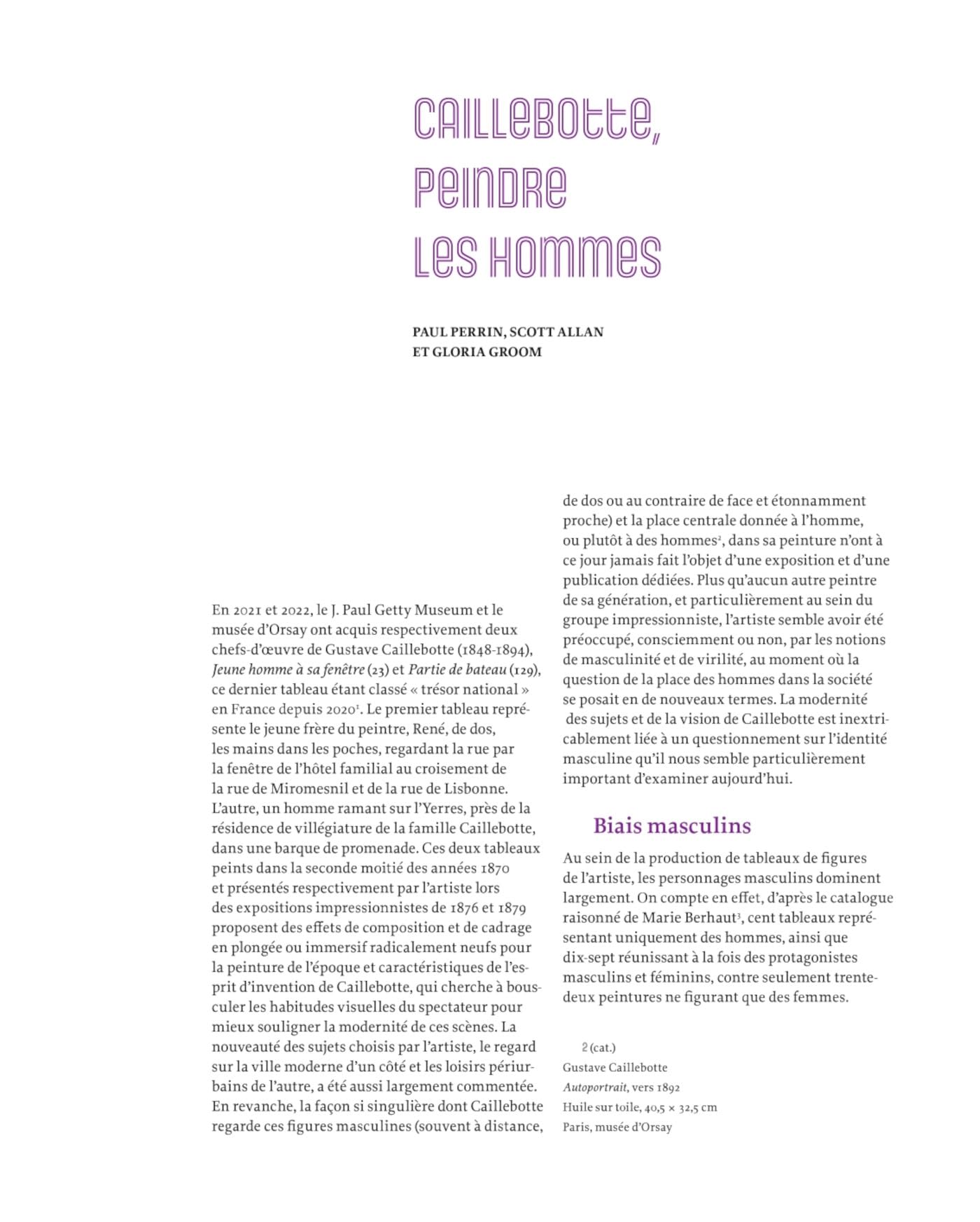 Caillebotte, peindre les hommes (Catalogue officiel d'exposition)