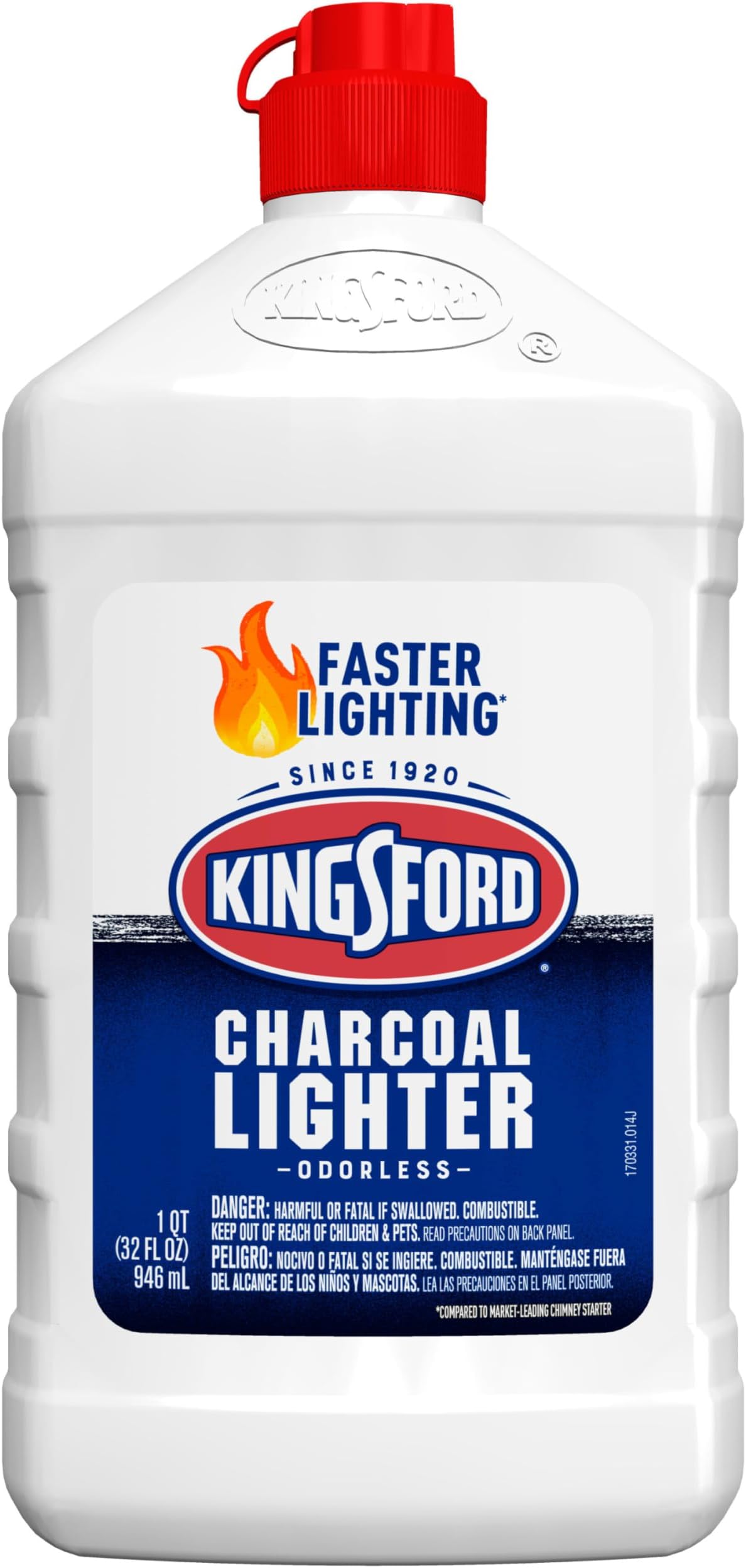Kingsford Odorless Charcoal Lighter Fluid for BBQ Charcoal 32 Fluid Ounces (Package May Vary)