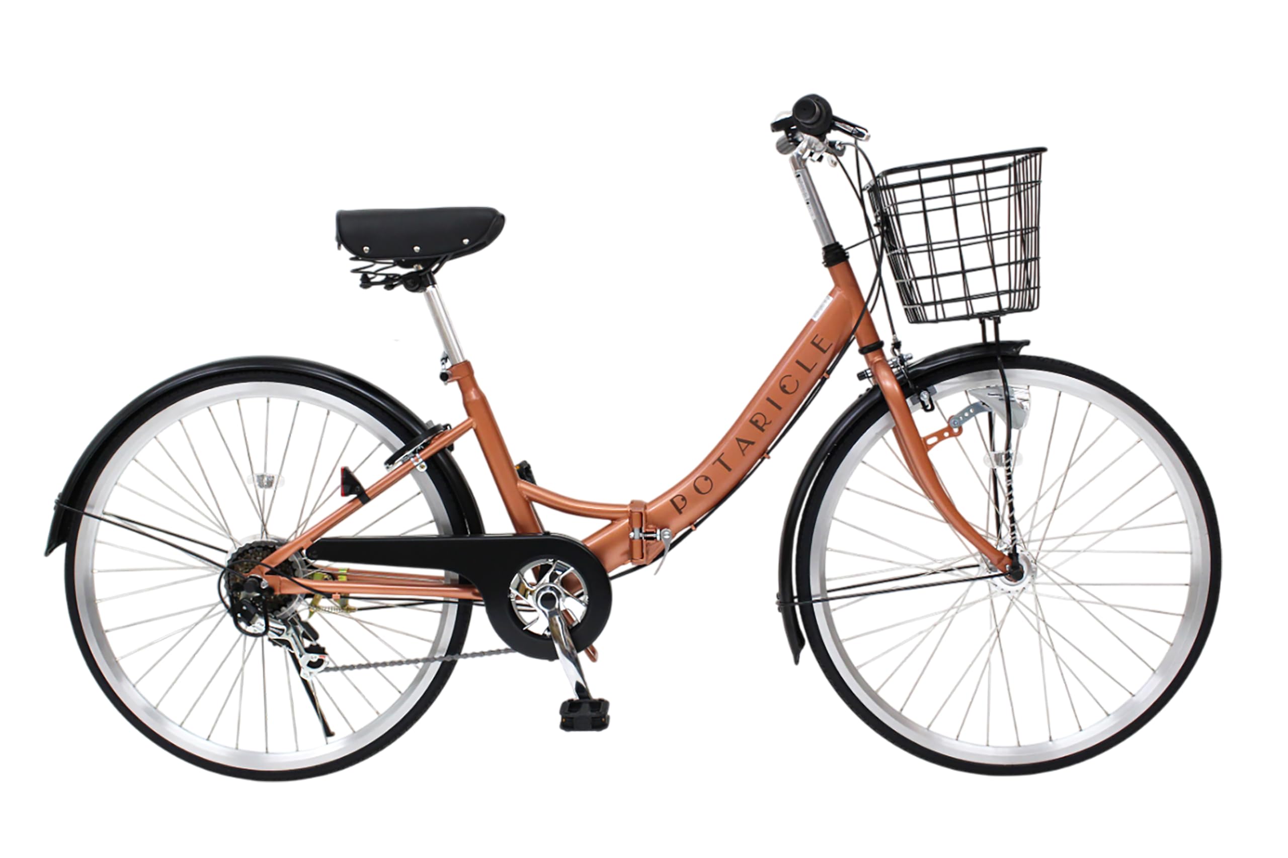 Amazon | ポタリクル 折りたたみ自転車 26インチ ノーパンク シマノ 6