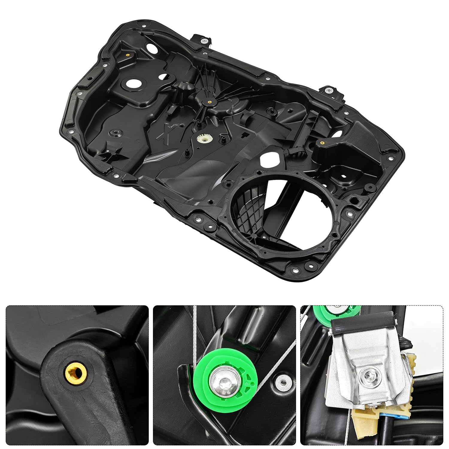 Front Window Regulator Assembly Without Motor Compatible with Porsche Cayenne 958 2011-2018 3.0L 3.6L 4.8L Power Window Actuator Left Driver Side 95854246101
