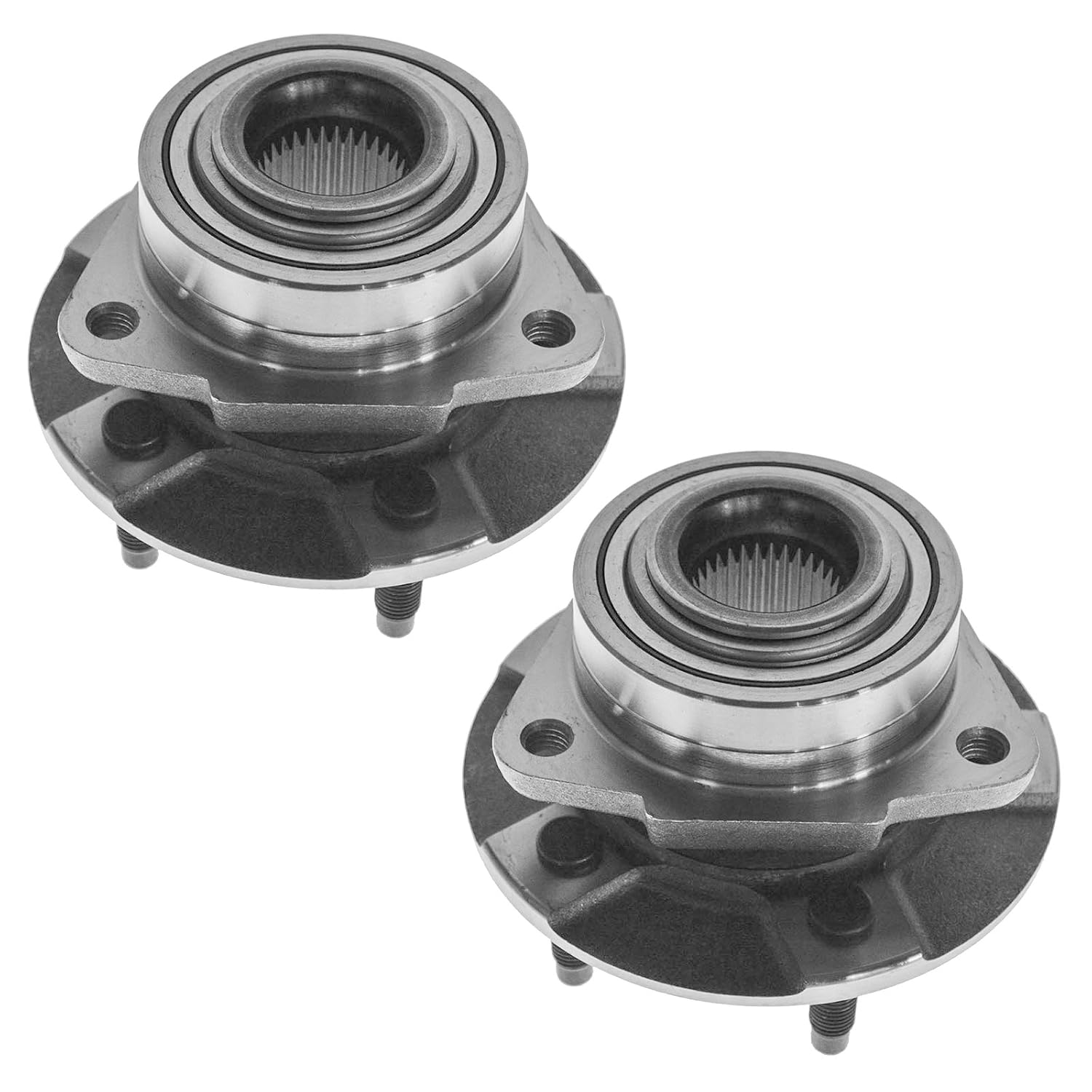 TRQ 2 Piece Front Wheel Bearing & Hub Assembly Set Compatible with 2005 Chevrolet Equinox 2006 Pontiac Torrent 2002-2007 Saturn Vue