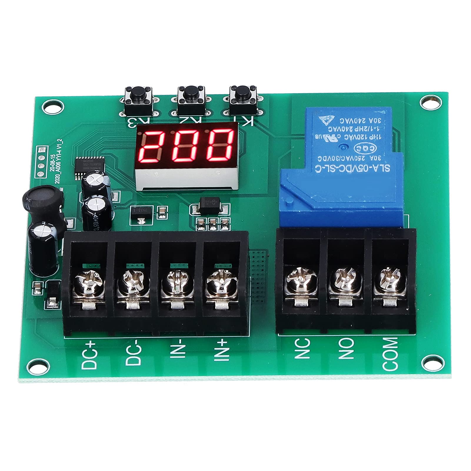 Modulo di Rilevamento della Corrente CC YYI-4 7-30V 0-30A Scheda del Modulo di Rilevamento del Rilevamento della Corrente CC Modulo relè di Protezione Sovracorrente