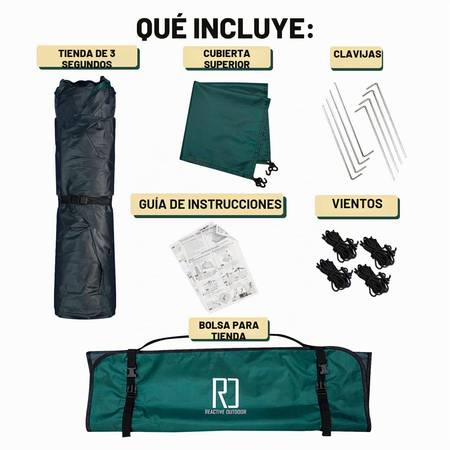 Reactive Outdoor Tent - 3 Second Tent - 3 Sec Instant Pop Up Tent - Easy and Quick Setup Camping Tent - 1 Person Setup Waterproof Double Layer Outdoor Camping Tent