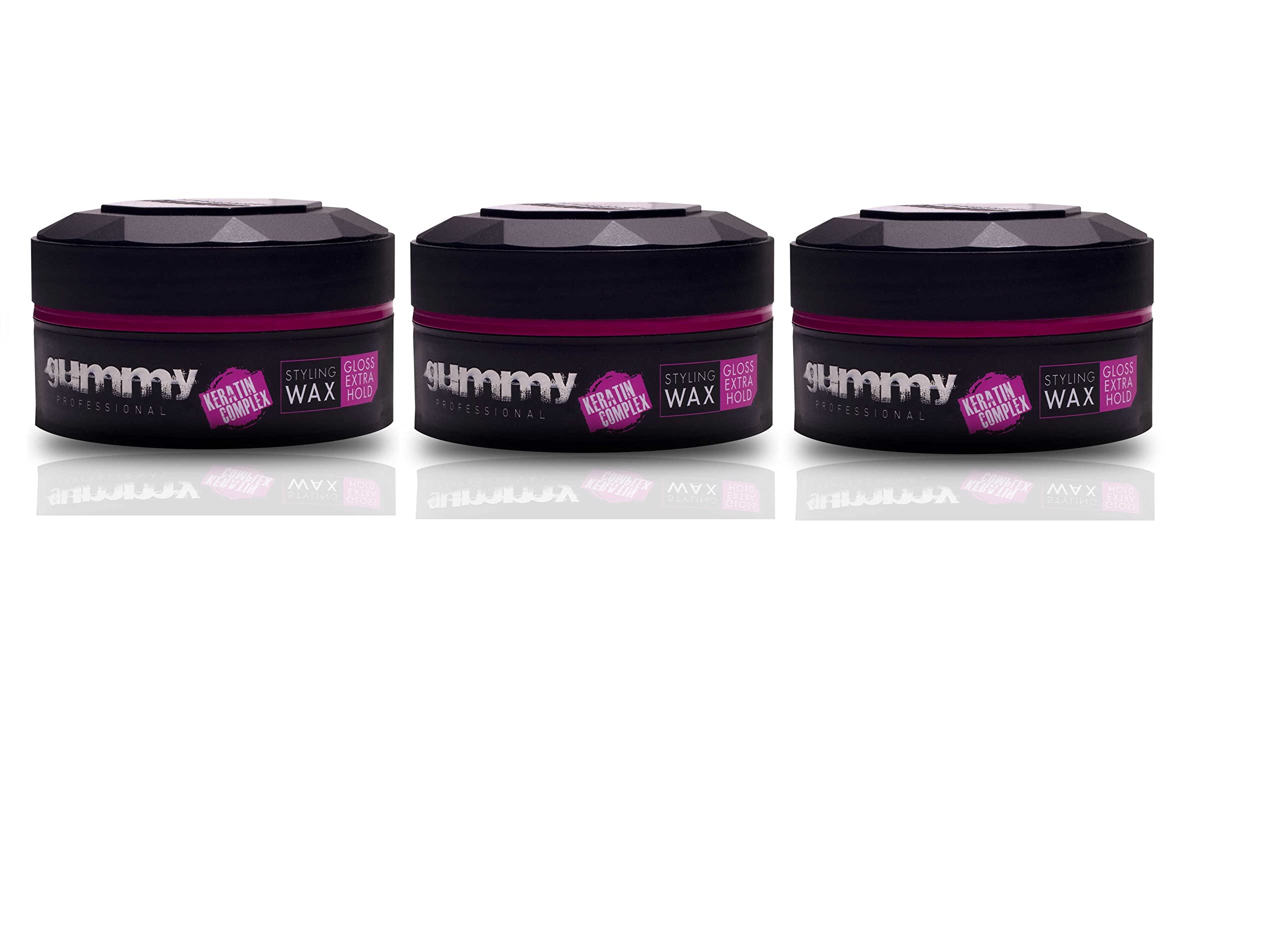 Gummy Hair Styling Wax Hair Styling Wax 150 ml Pack of 2 (150 ml (Pack of 4), Gloss Extra Hold)