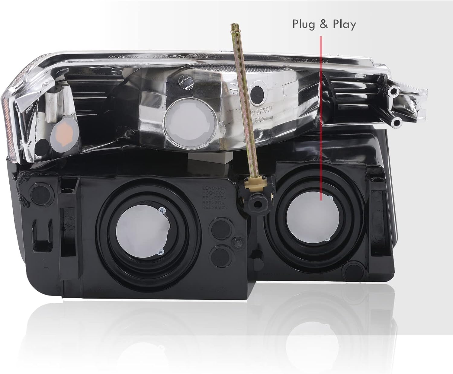 AJP Distributors Driving Headlights + Bumper Signal Lamps Driver Passenger Assembly Housing Pair Compatible/Replacement For Avalanche Body Cladding Models Only 2002 2003 2004 2005 2006 02 03 04 05 06