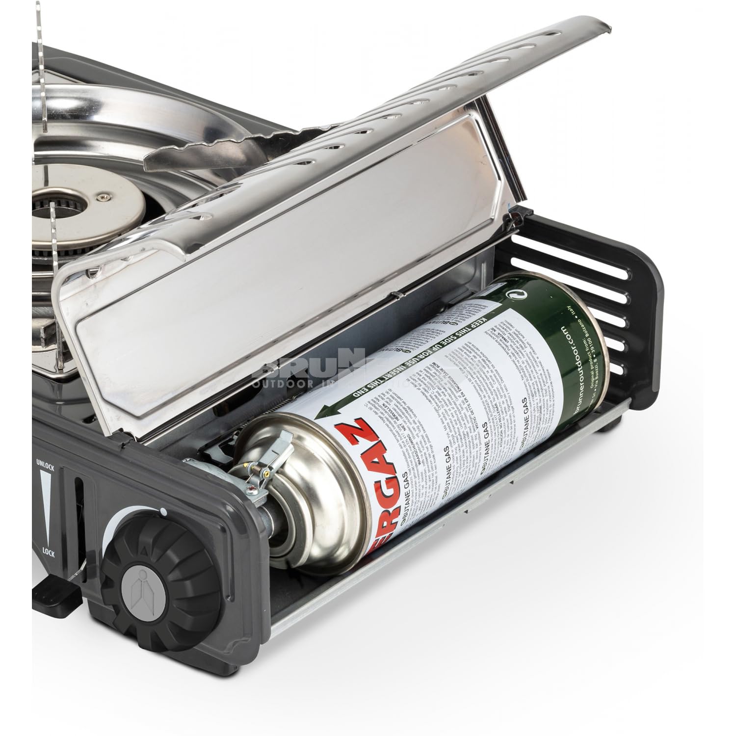 BRUNNER DEVIL DOUBLE SD Fornello gas a cartuccia a 2 fuochi portatile