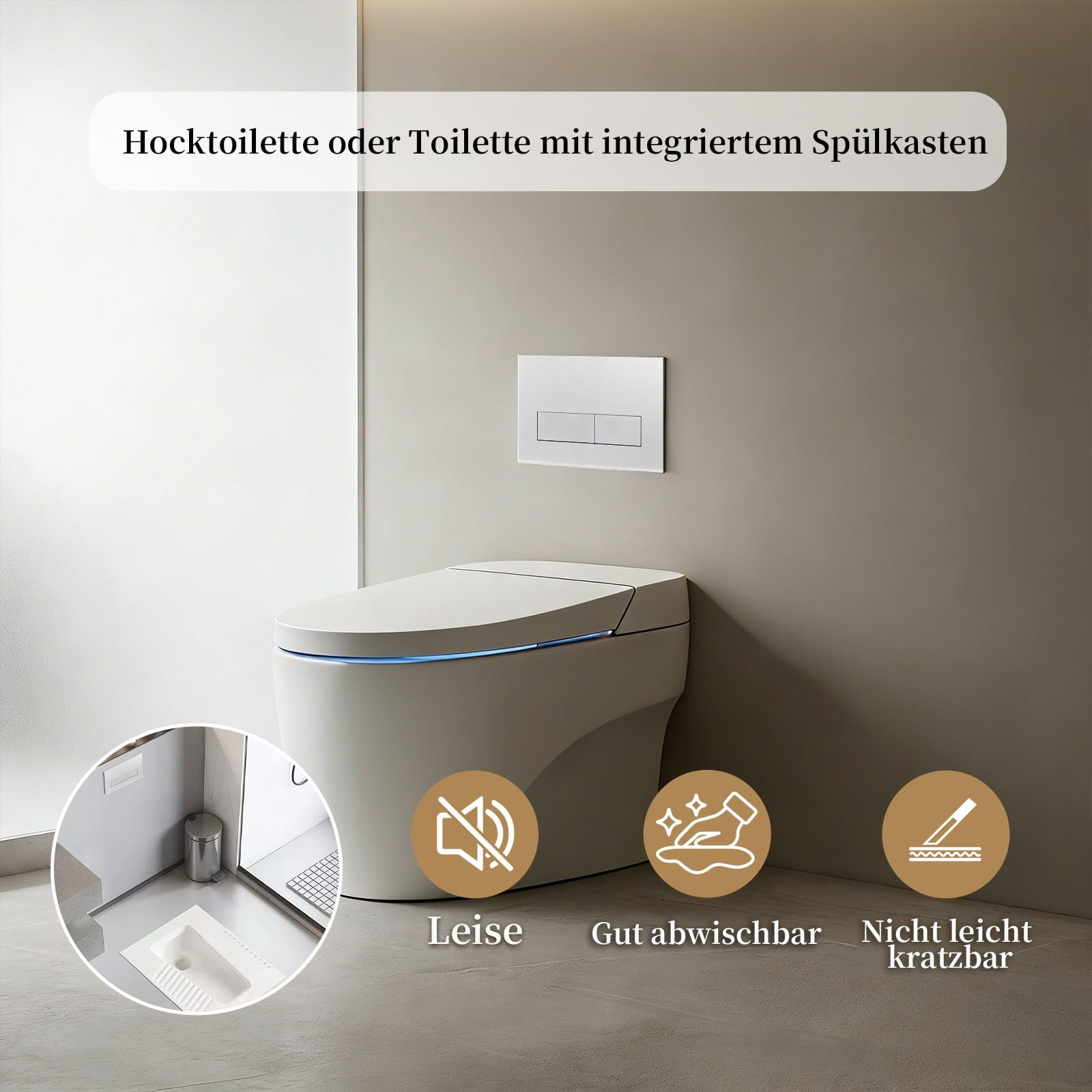 WC Drückerplatte, kompatibel mit Geberit Sigma01,20,30, UP300 UP320 Serien Betätigungsplatten, Spülkasten Doppelspülung mit Flussregelband, 246x164 mm | Glänzend (Silbergrau)
