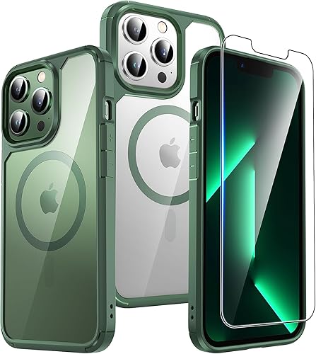 Miniatura 111 de TAURI - Funda a prueba de golpes para iPhone 15 Plus de 6.7 pulgadas, 3 en 1, no se pone amarilla, con 2 protectores de pantalla, protección