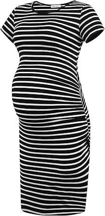 Camisetas De Maternidad Para Mujer - Cuello Redondo, Manga Corta, Tela Suave Y Transpirable, Ideales Para El Embarazo Y La Lactancia
