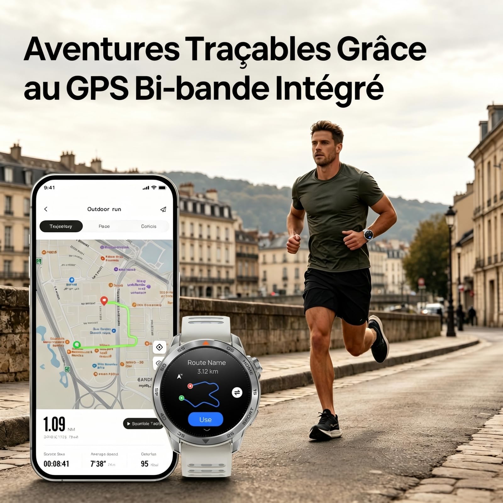 Mibro GS Pro2 Montre Connectée Homme, GPS, 20J, Spécialisé Padel&Running