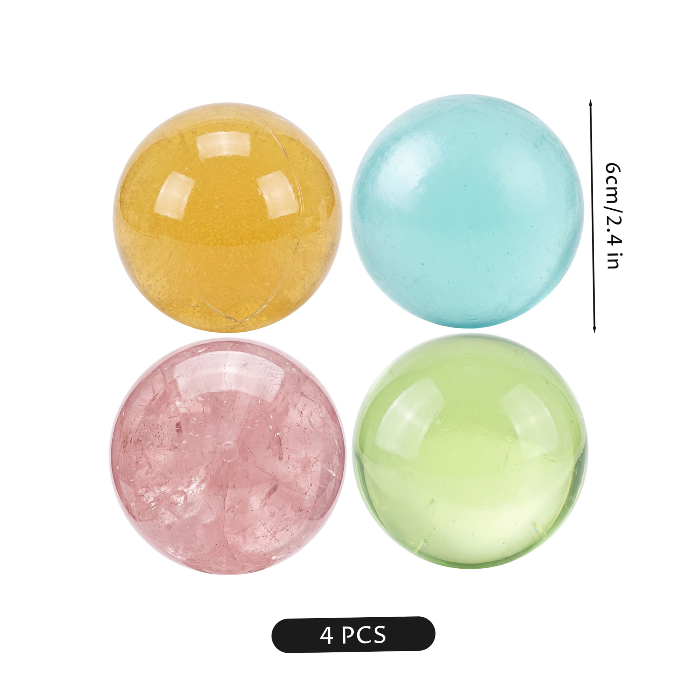 4 Pezzi di Olio di Cocco Palla Antistress modellabile sensoriale agitarsi Giocattoli per Il Relax 6 cm Divertente Kill Time spremere Giocattolo per Bambini Adulti 4 Colori