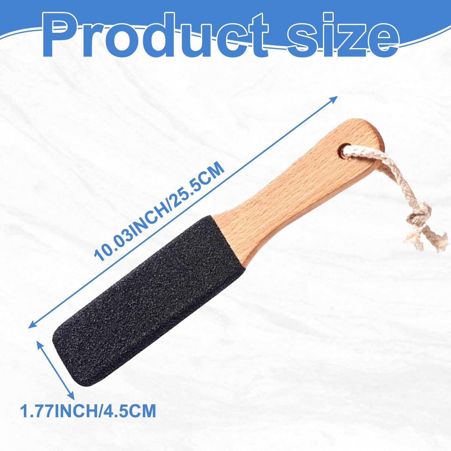 Foot File, Foot Files for Hard Skins, Foot Files and Pumice for Hard Skins, Premium Beech Wood and Silicon Carbide for Feet and Soft Hands