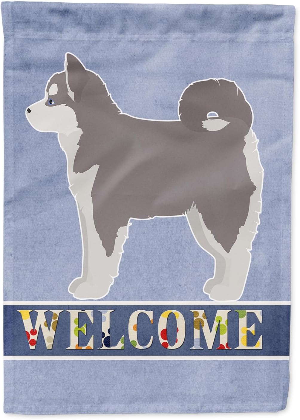 Caroline's Treasures CK3768GF Pomsky #2 Welcome Garden Flag Mailbox Flag Decorative Yard Flag Banner Outside Patio Artwork Yard Flower Beds, Garden Size, Multicolor