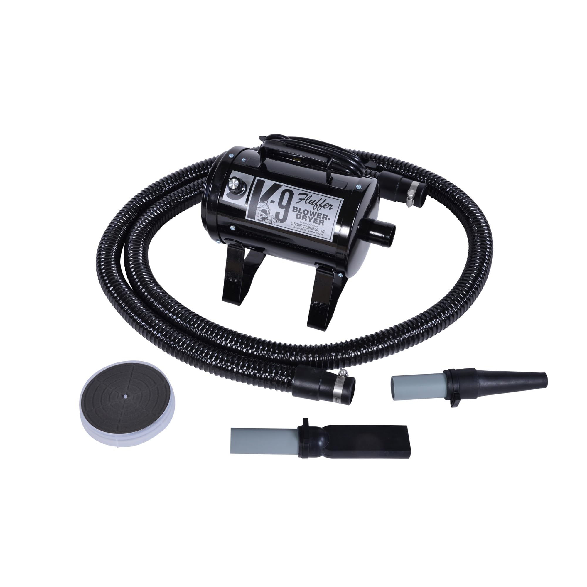 Electric Cleaner Company K9 Fluffer Dog Dryer – Powerful, Portable Grooming Blower for Dogs and Pets, Black