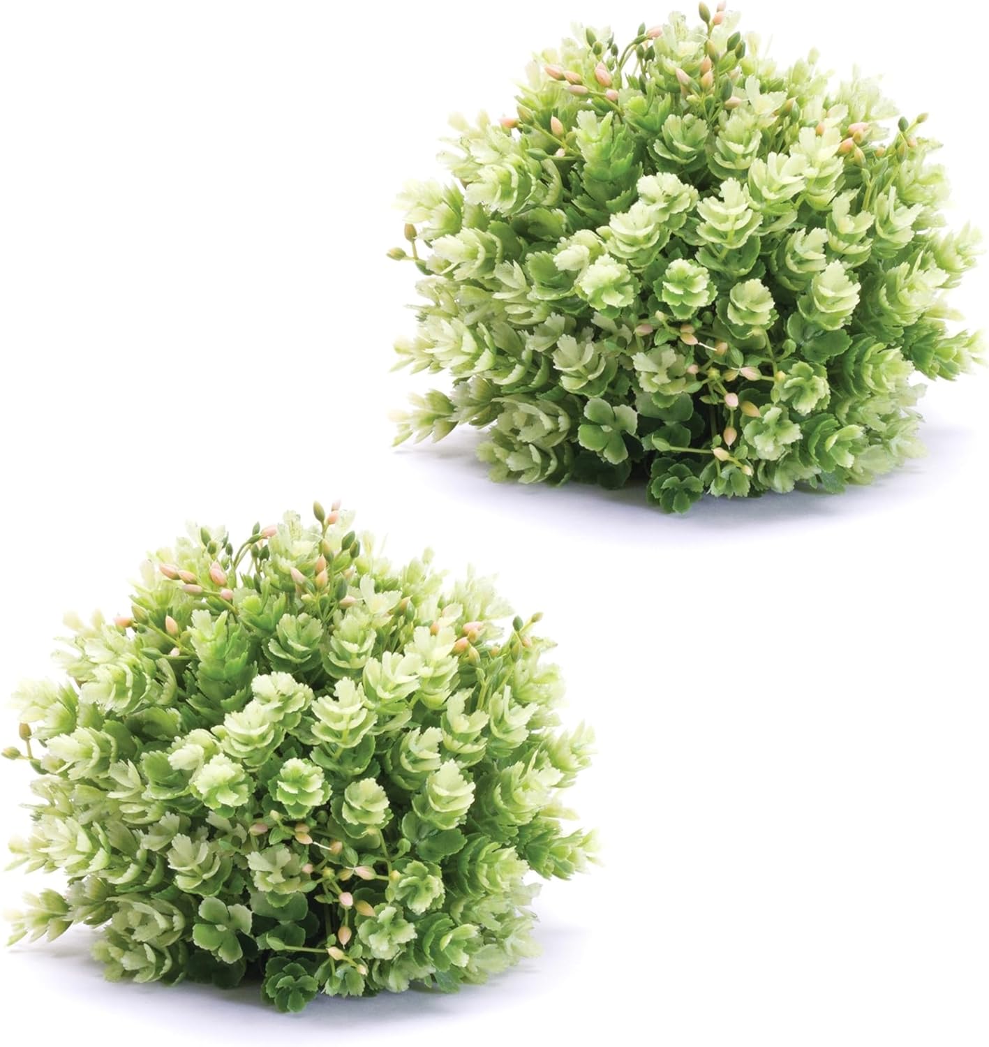 Melrose Variegated Foliage Half Orb Artificial Christmas Bushes - 6.5" - Set of 2