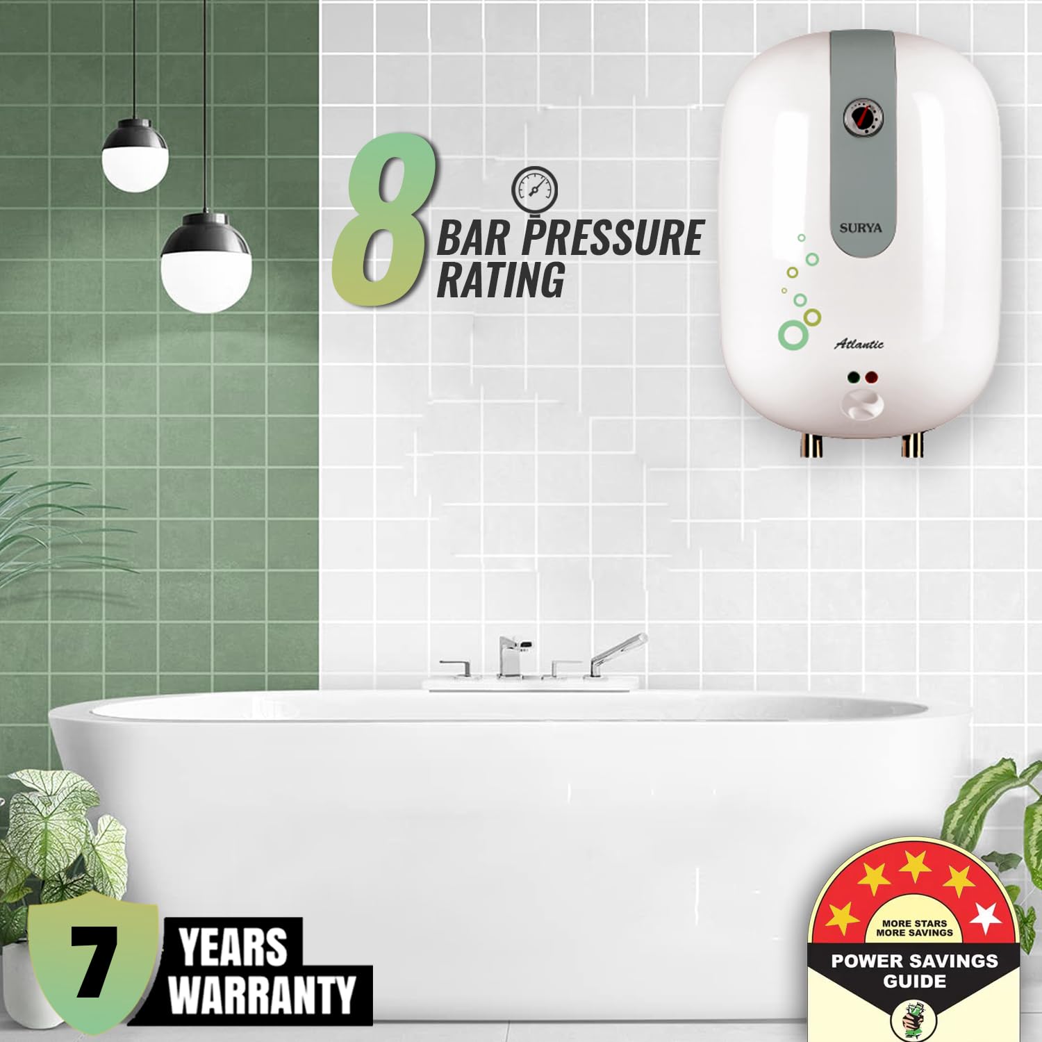 Buy Surya Arctic 10 Litre Vertical Storage Water Heater | Water Geyser  (White), (SUR-ARC-10LTR) Online at Low Prices in India - Amazon.in