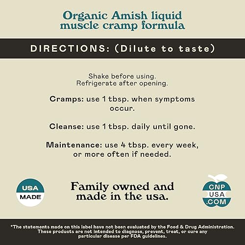 Miniatura 7 de Leg Cramp Complete 16oz - Líquido natural orgánico Amish para aliviar los calambres musculares, pies y piernas, vitaminas y suplemento