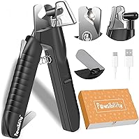 Vista 10 de Cortaúñas reinventados para mascotas para tu amigo - [USB recargable] - Luz LED para línea de sangre Cuchilla afilada y duradera Herramienta