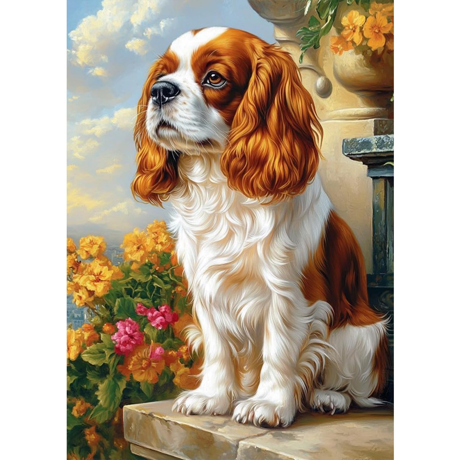 NAIMOER Dog Diamond Art Kits for Adults - DIY Full Drill 5D Diamond Painting Kits Animals - Adults Diamond Art on Canvas for Relaxation Gifts Home Decor 30x40cm โ image 1