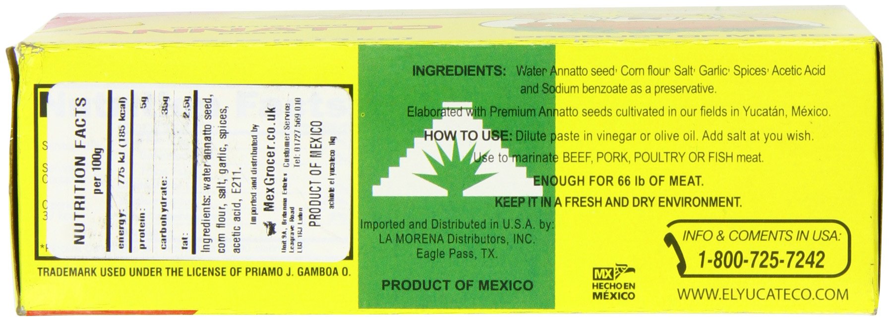 El Yucateco Achiote 1 Kg