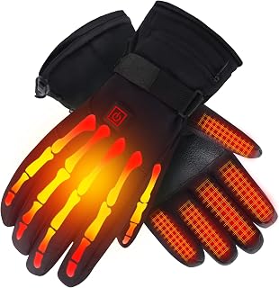 Autocastle Men Women Rechargeable Electric Warm Heated Gloves Battery Powered Heat Gloves Kit,Winter Sport Outdoor Thermal Insulate Gloves for Climbing Skiing Hiking Touchscreen Handwarmer