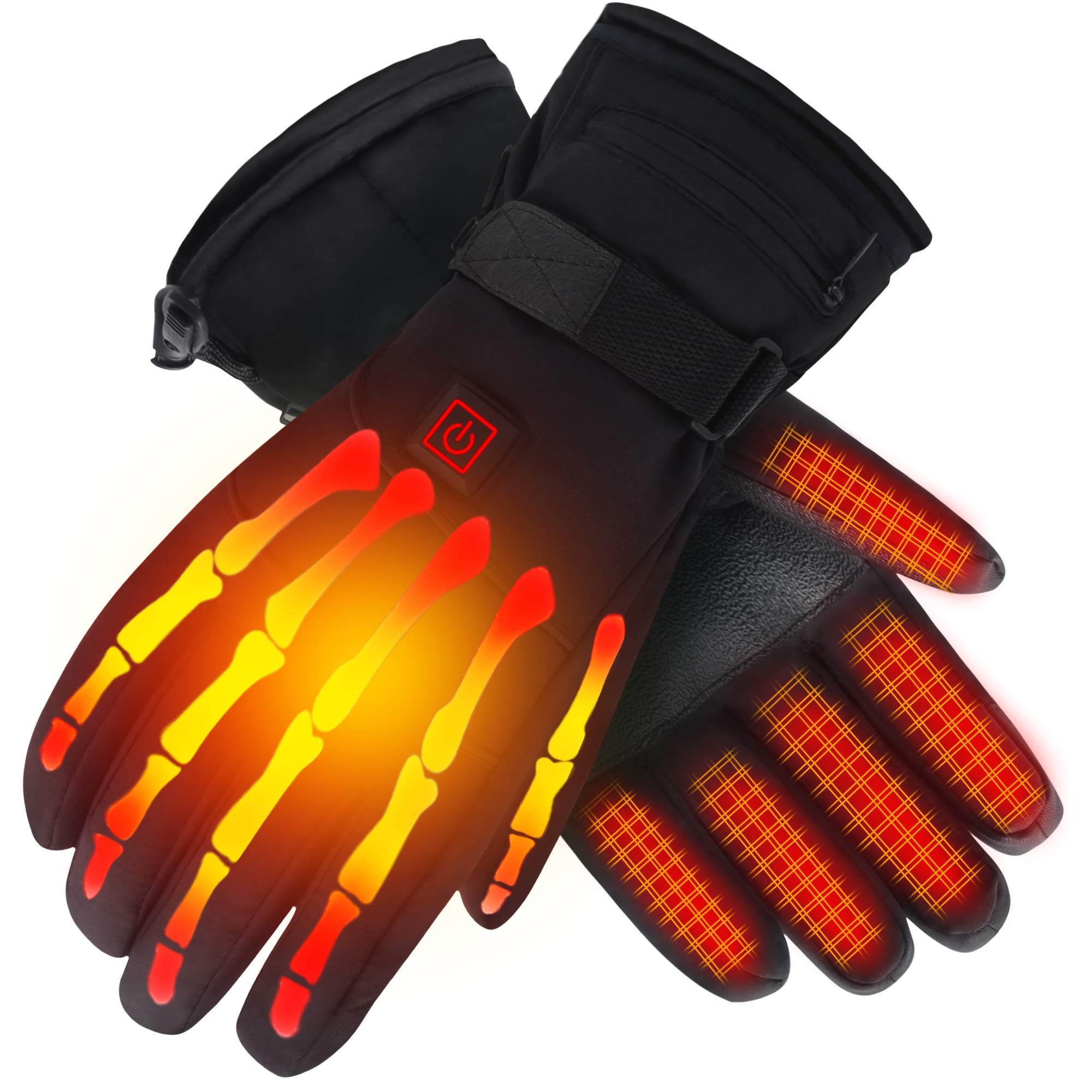 Autocastle Men Women Rechargeable Electric Warm Heated Gloves Battery Powered Heat Gloves Kit,Winter Sport Outdoor Thermal Insulate Gloves for Climbing Skiing Hiking Touchscreen Handwarmer