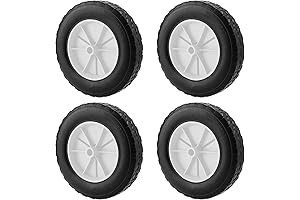 PINGUEI 8 x 1.75 Inch 4 Pack Solid Rubber Hand Truck Wheel