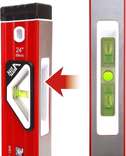 Miniatura 4 de Goldblatt Juego de 3 niveles de torpedo de 9 pulgadas, 24 pulgadas, 48 pulgadas incluido, construcción de aleación de aluminio