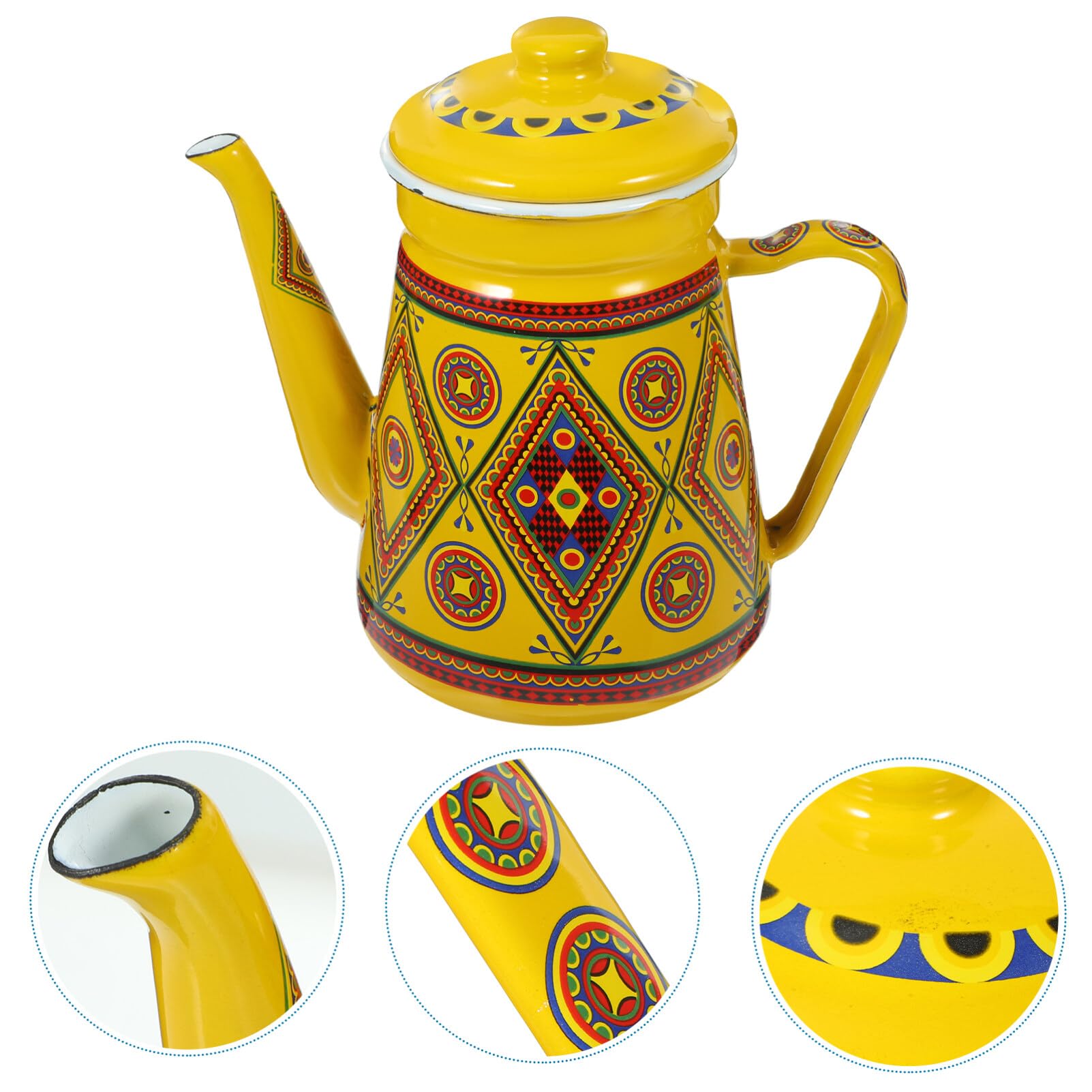 Emaliowany dzbanek do kawy Vintage czajnik do herbaty Turecki czajniczek Turecki czajnik do herbaty Turecki dzbanek do herbaty Vintage czajniczek Turecki dzbanek do kawy Pojemniki na herbatę Akceso