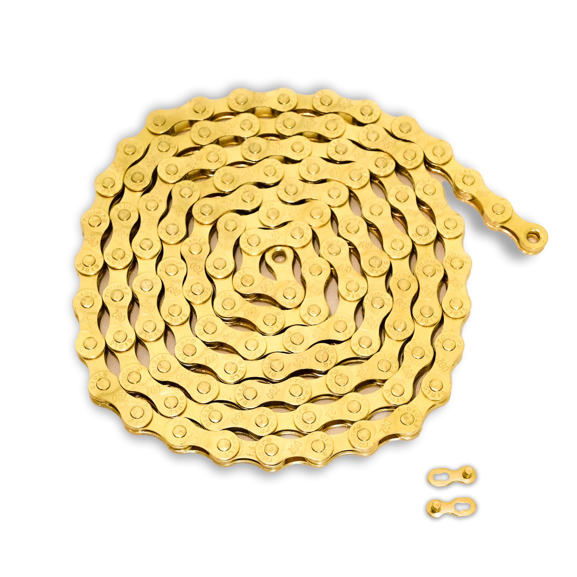 Taicle Gold - Catena per bici a 9 velocità, parti di ricambio per bici da strada, mountain bike, mountain bike, mountain bike, BMX (oro 9 velocità)