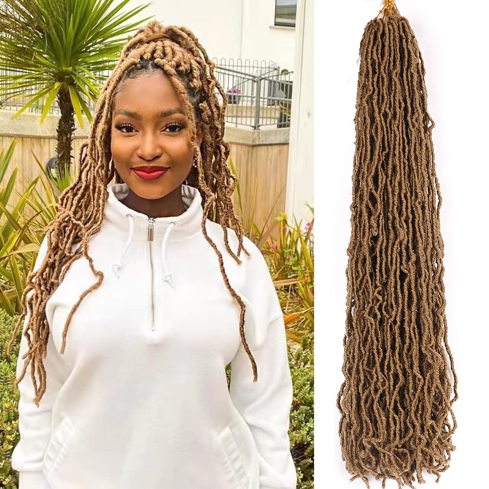 (SIMILAR)Blonde Soft Locs Crochet Hair 20 Inch 7 Packs Faux Locs Crochet Hair Goddess Locs Hair Extensions