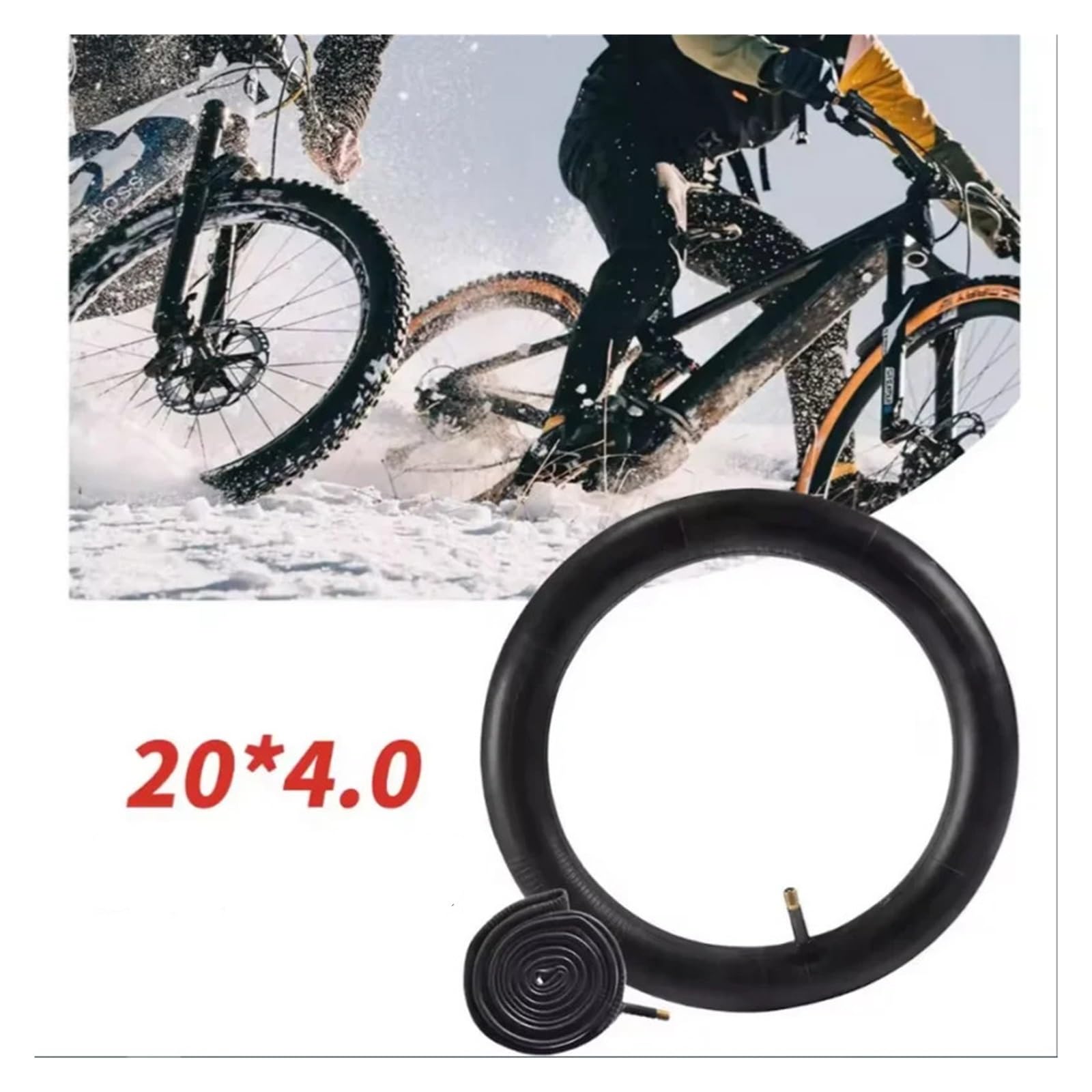 Fahrradschlauch Fahrradschlauch, Ersatzteil, 20 x 4 Zoll, breites Profil, Gummireifen, geeignet for Schneemobile, Geländefahrzeuge, Fahrräder, Fahrradzubehör Fahrradreifen(2 PCS)