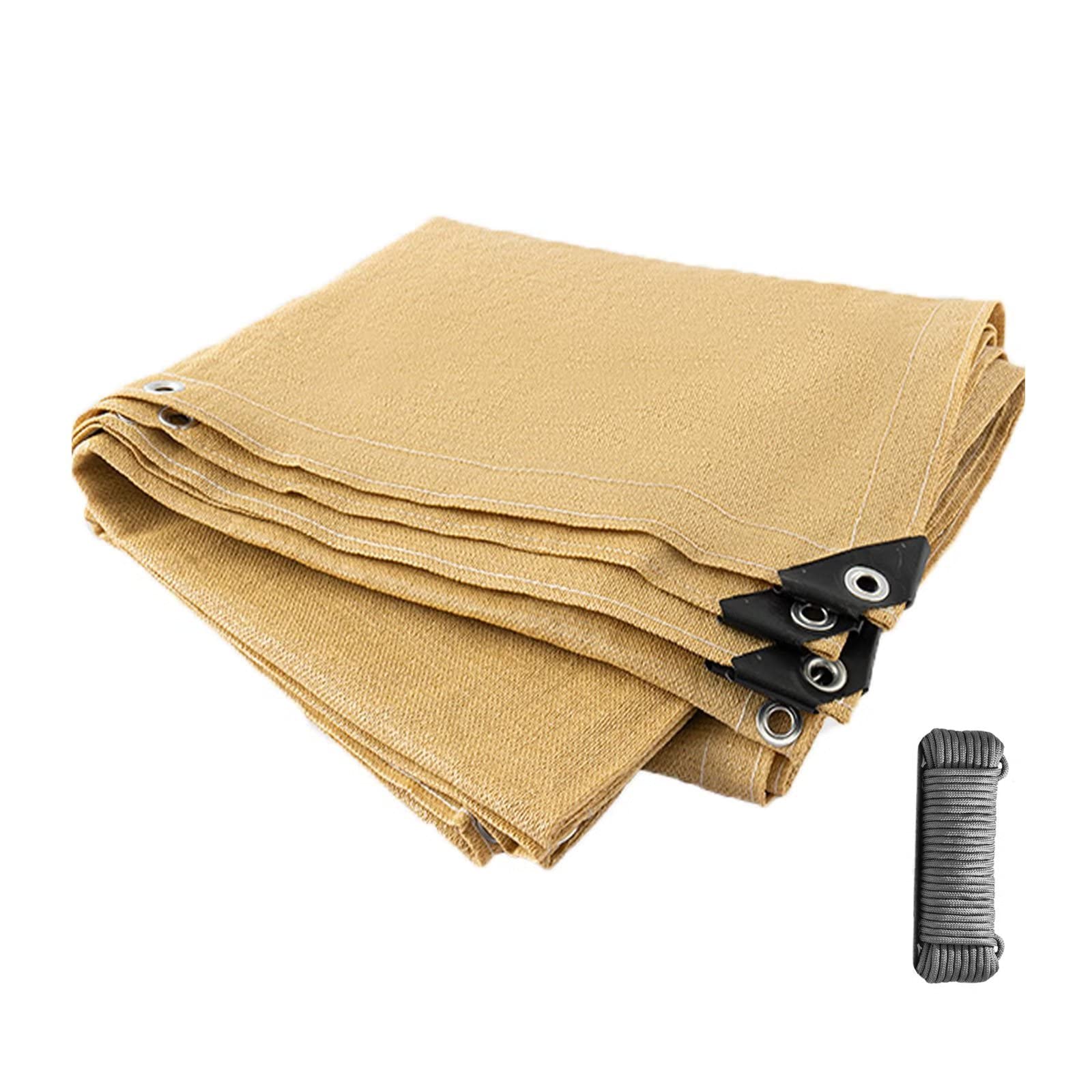 GLDYTVF 8x4.4m Shade Cloth 90% Sun Shade Net with Grommets Breathable Mesh Tarp for Greenhouse Plant Pergola Backyard Patio and Multifunctional