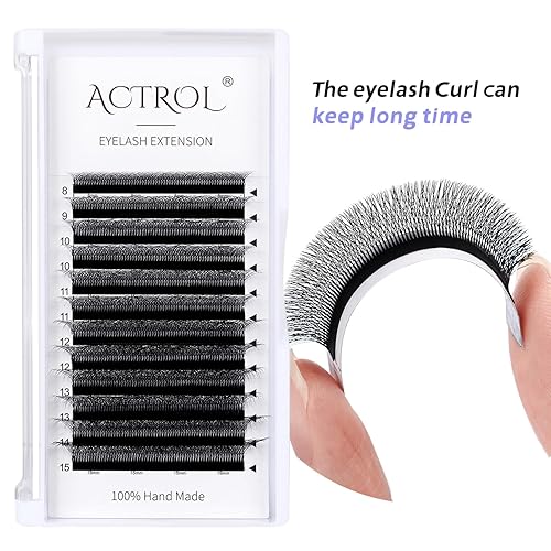 Miniatura 2 de Extensiones de pestañas W para volumen 8D, 0.07D, rizo de 0.315-0.59 pulgadas, mezcla de abanicos fáciles en forma de W, extensiones de pestañas