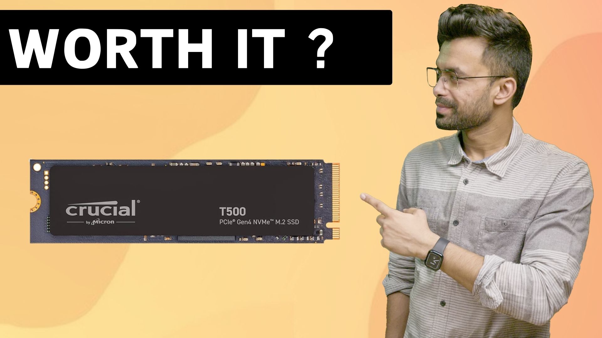 Crucial T500 1TB Gen4 NVMe M.2 Internal Gaming SSD with Heatsink