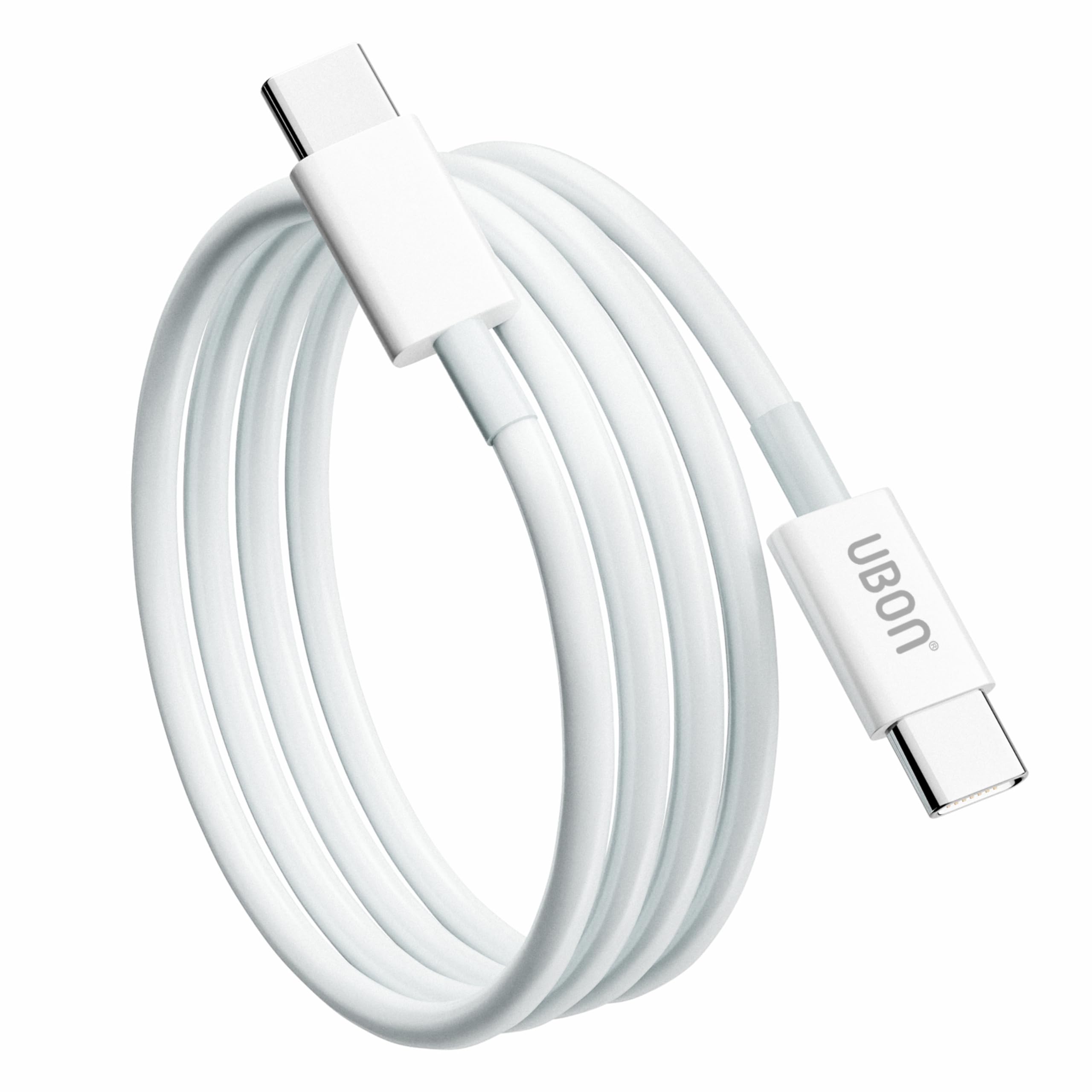 Ubon OG Series WR71 Type C to Type C Cable 1mtr Fast Charging Premium Cable | 5000+ Bend Test for Smartphones,Tablets,Laptops & Other Type C Enabled Devices, 480Mbps Data Sync (White)-image-25