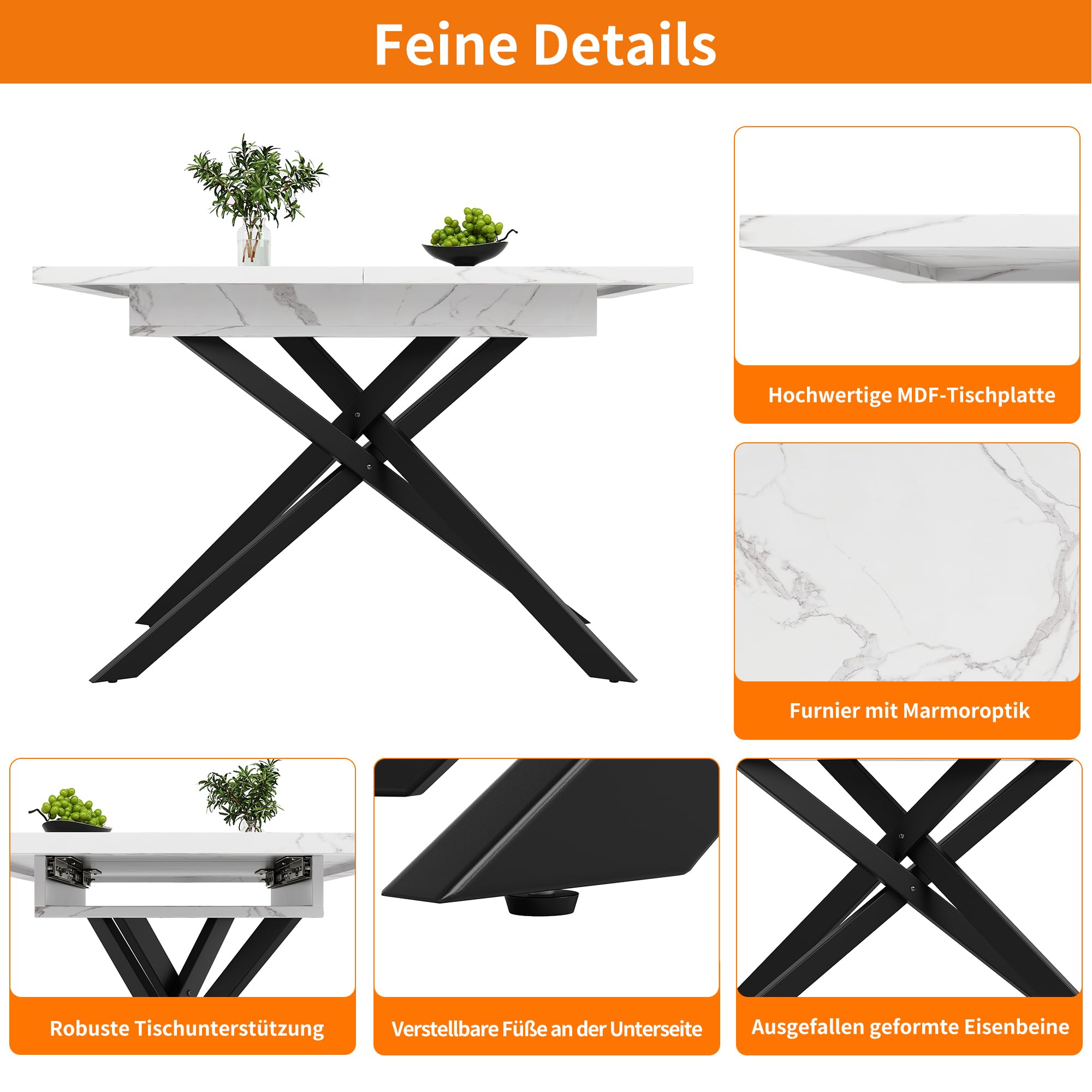 Moderne eettafel voor zes personen - Leven in Stijl Moderne eettafel voor zes personen - Leven in Stijl