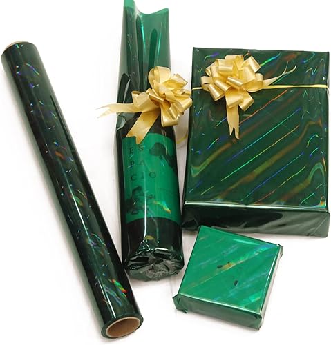 Vista 56 de CMFYHM Rollo de celofán negro iridiscente I de 34 pulgadas de ancho x 50 pies de largo, violonchelo colorido, perfecto para cestas, regalos