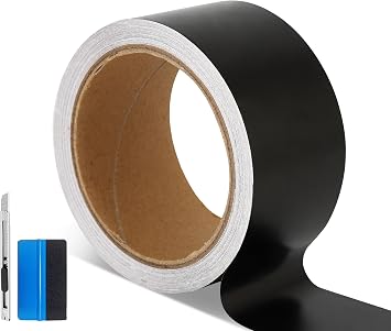 LZLRUN Free Tool Kit Satin Black Vinyl Wrap Kit for Black Out Chrome Delete Window Trim Door Trim 2Inches x 30Feet
