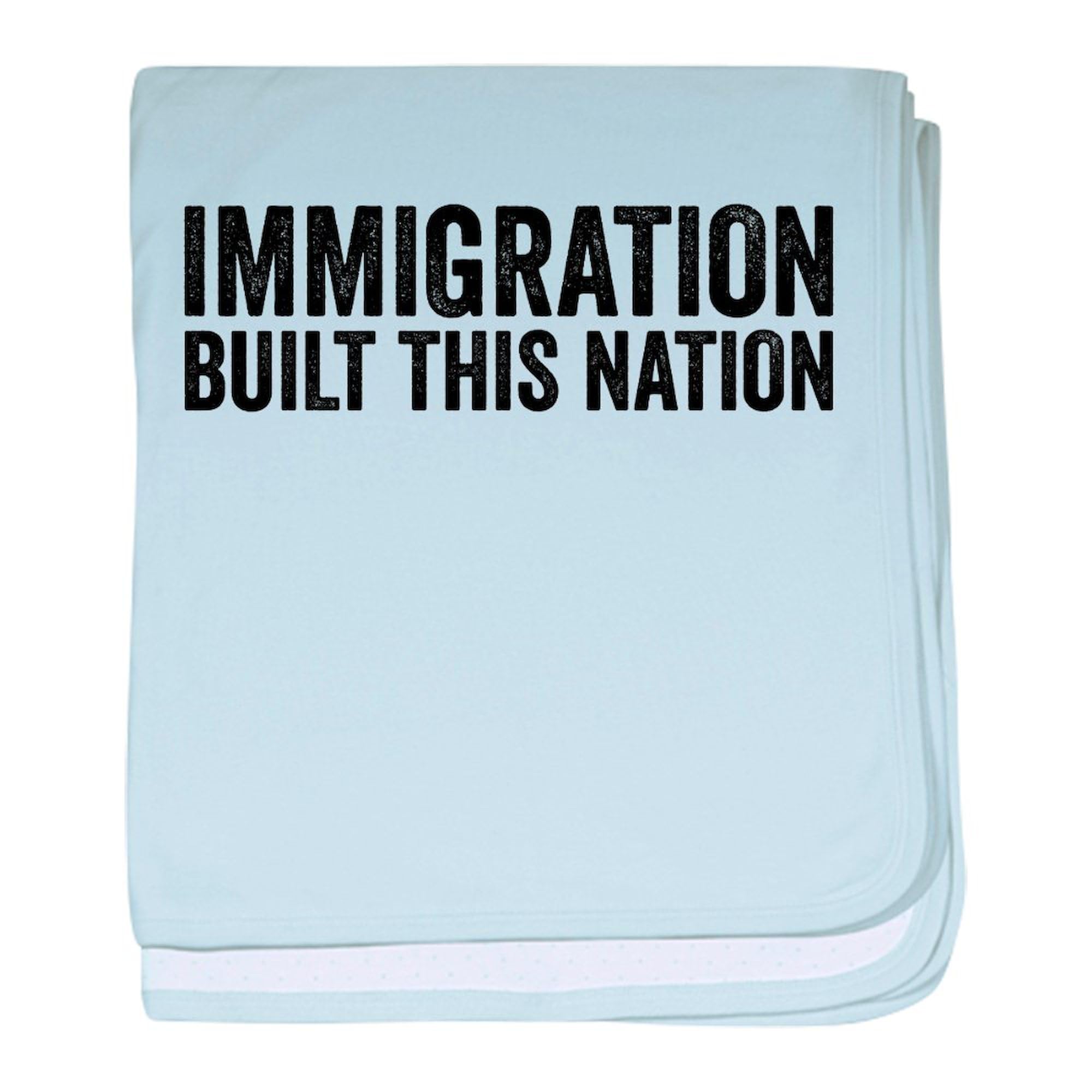 CafePress Immigration Built This Nation Resist Anti Trump Ba Baby Blanket, Super Soft Newborn Swaddle