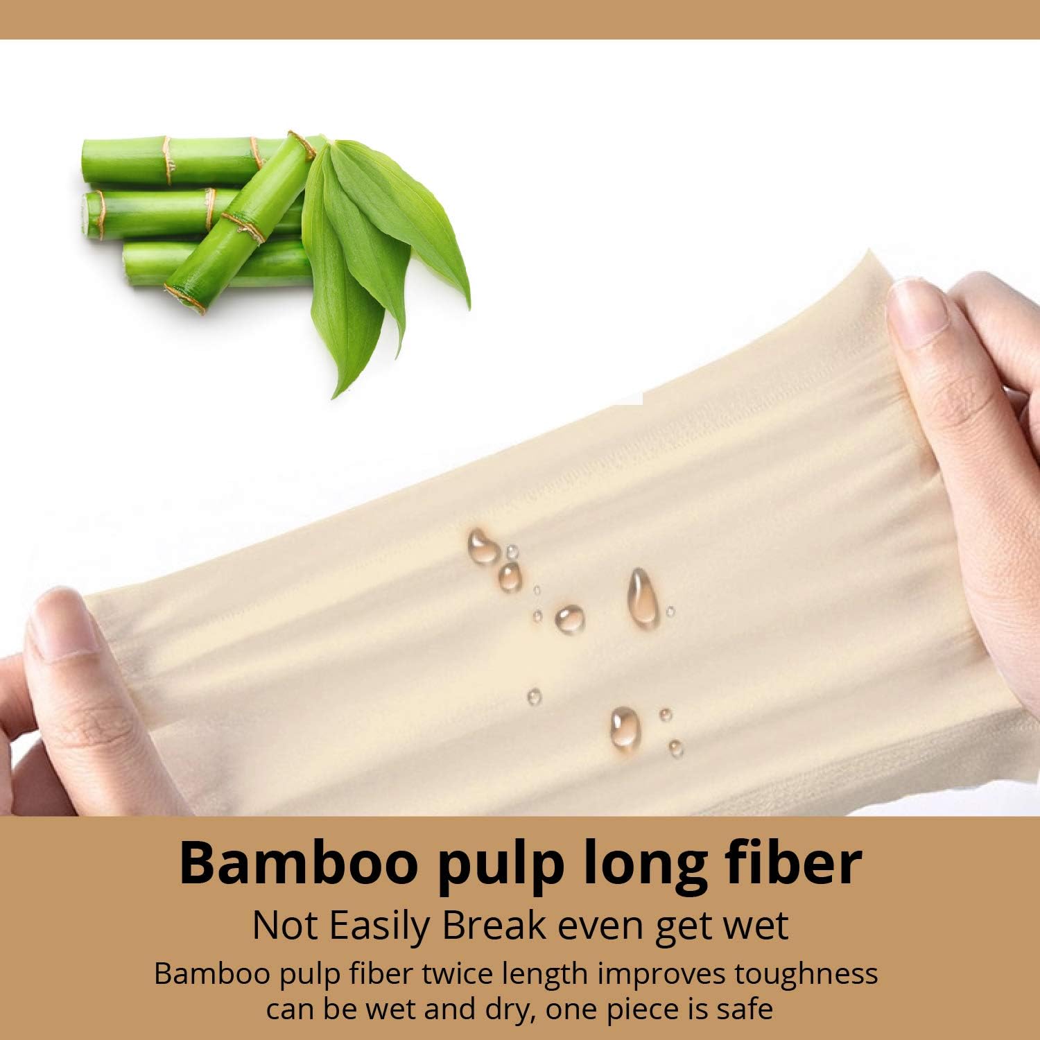 Natural Babmboo Toilet Paper Roll-3 Ply, 157 Sheets Per, Pack of 20