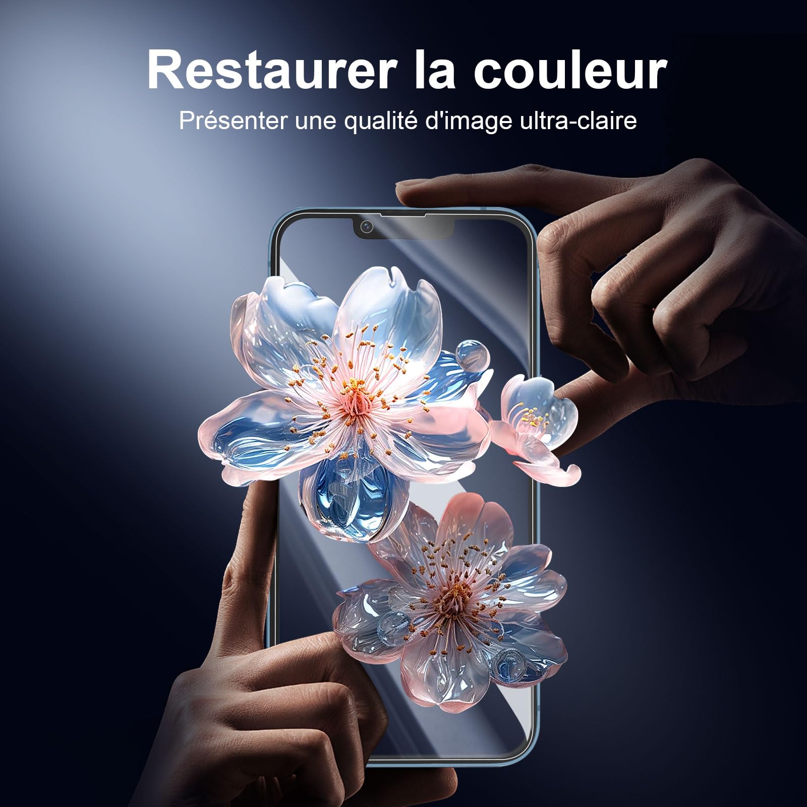 NEW'C Kit de 4, 2 x Verre Trempé Anti-Espion pour iPhone 14 (6,1 Pouces) et 2 x Protection Caméra Arrière - Ultra Résistant - Dureté 9H Glass- Angle de Confidentialité 28 Degrés Amélioré
