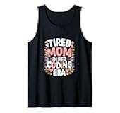 Tired Mom in Her Coding Era Funny Programmer Tank Top