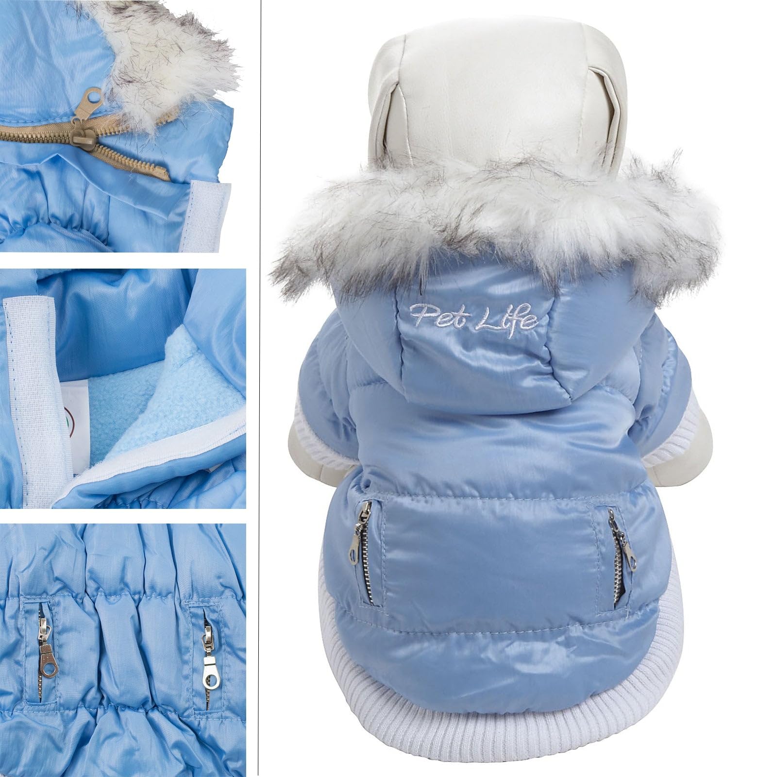 PetLife Metallic Fashion, Cappottino Parka per Cani