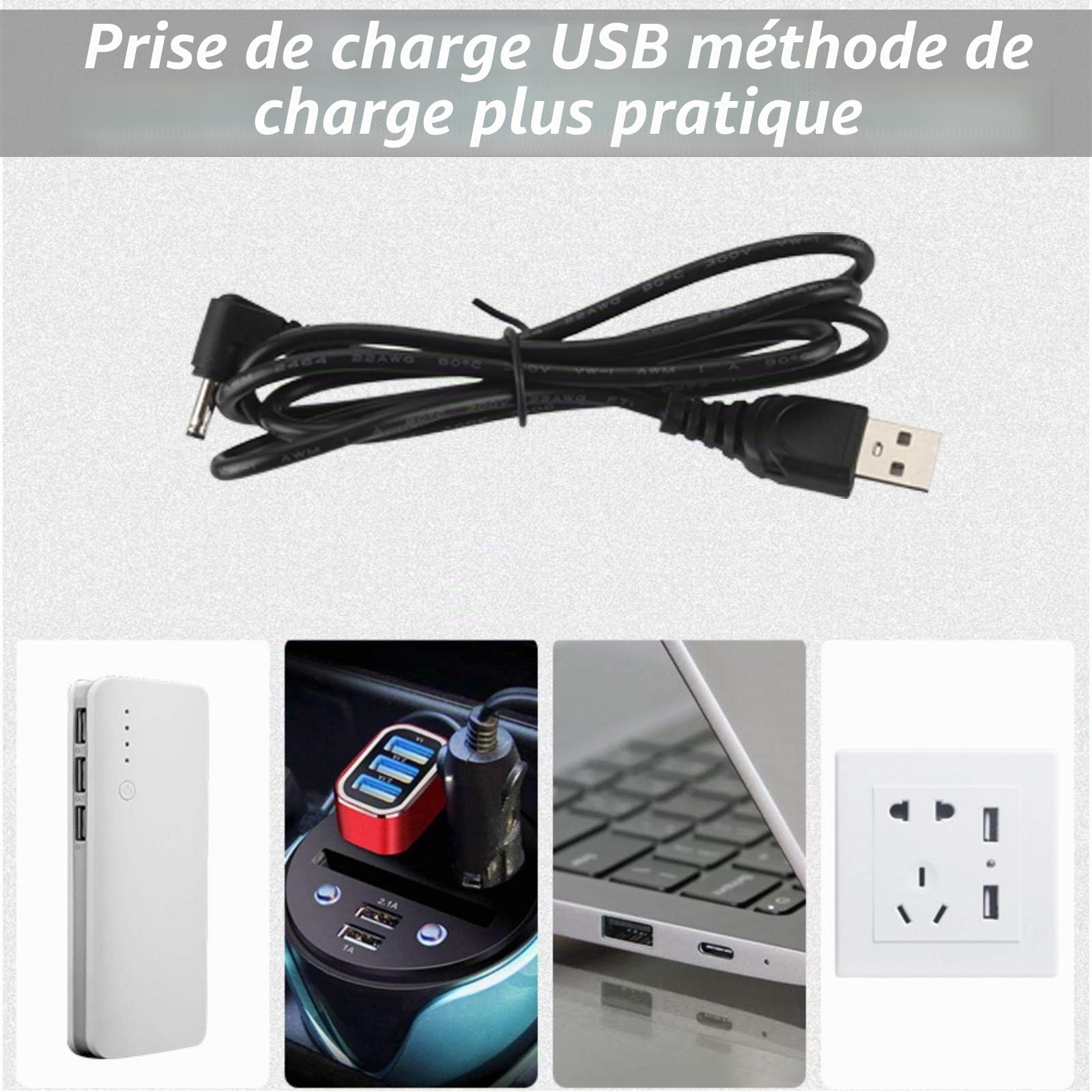 Pompe à Air d'Aquarium Portable USB, Bulleur Silencieux, Oxygène, Débit 2 * 3L/Min, 2 Sorties d'Air