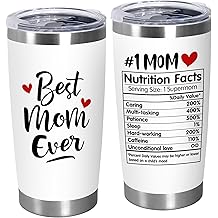 TEEZWONDER Mothers Day Gifts from Daughter Son - 20 oz Stainless Steel Insulated Coffee Tumbler with Lid - Birthday Gifts for Mom, Mothers in Law, Mama, Grandma, Tumblers for Women