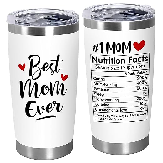 TEEZWONDER Gifts For Mom From Daughter, Son, Christmas, Birthday Gifts For Mom, Grandma, Mother In Law, Bonus Mom, Presents For Mom, New Mom Gifts For Women, 20 Oz Stainless Steel Tumbler