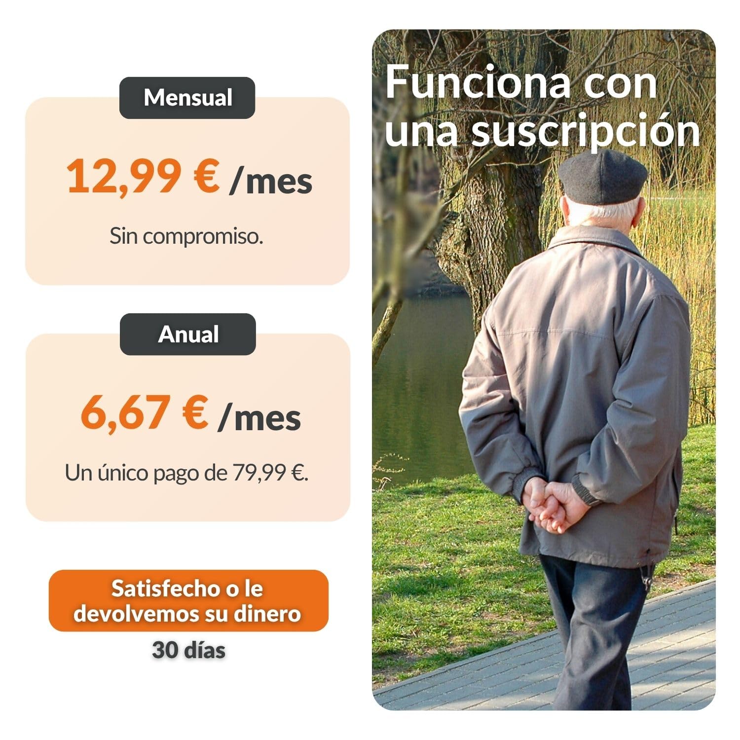 Weenect - GPS para Personas Mayores | Sin límite de Distancia | 7 días de autonomía | Botón de Alerta | Teléfono de urgencia | 2G | Funciona con suscripción