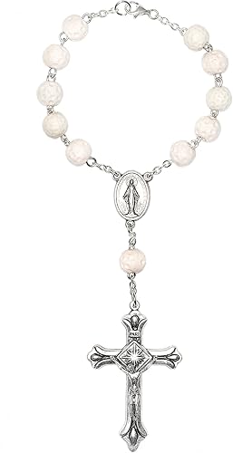 Miniatura 2 de Sport One Decade Pocket or Auto (contiene cierre para colgar) Rosario Incluye tarjeta santa de San Sebastián (Santo de los Atletas) Comunión,