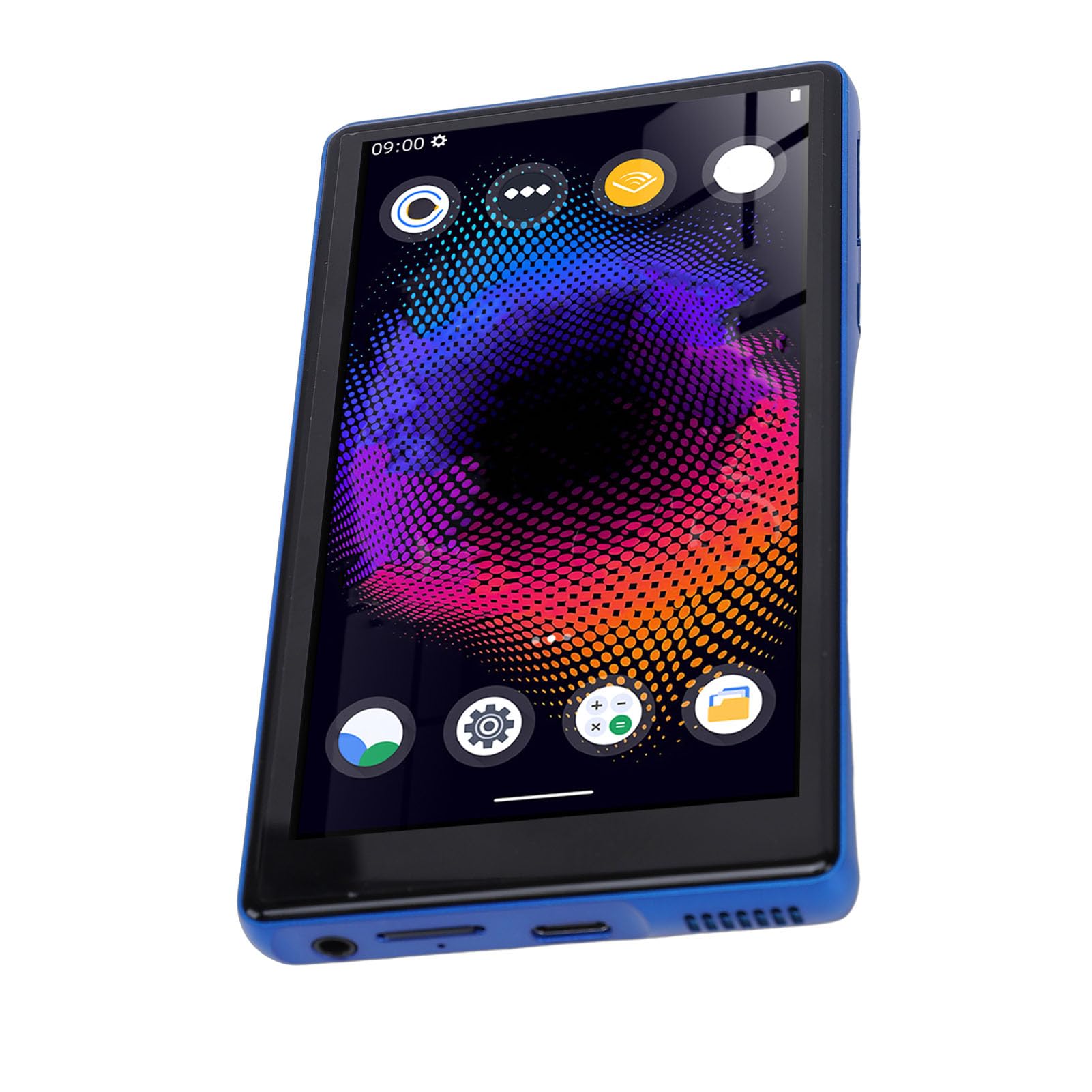 SIXRUN Lettore MP3 da 128 GB con Bluetooth WiFi, Lettore MP4 HiFi Touch Screen da 5 Pollici, 8 Core 4 GB di RAM, Batteria da 2500 MAh per Bambini Adulti Viaggi Palestra Musica Offline (BLUE)